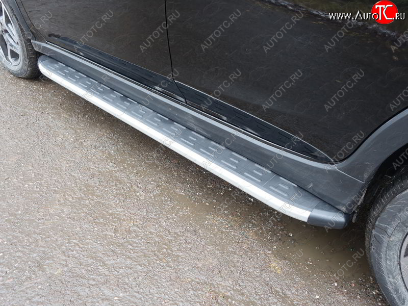 19 999 р. Пороги алюминиевые с пластиковой накладкой ТСС Тюнинг  Subaru XV  GT/G24 (2017-2021) (серые)  с доставкой в г. Калуга