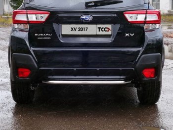 7 499 р. Защита задняя (нержавейка 42,4 мм), ТСС Тюнинг  Subaru XV  GT/G24 (2017-2021)  с доставкой в г. Калуга. Увеличить фотографию 1