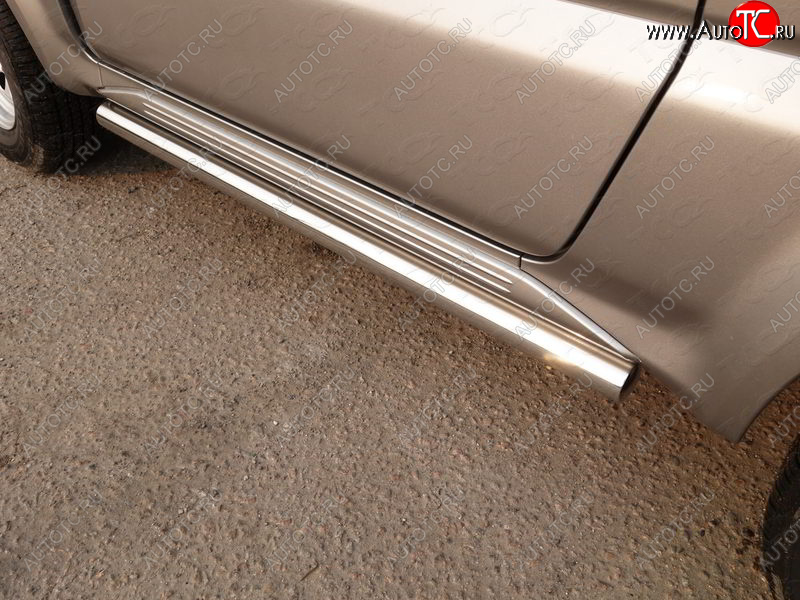 17 999 р. Защита порогов труба d60,3 мм ТСС Тюнинг  Suzuki Jimny  JB23/JB43 (2012-2018) (серые)  с доставкой в г. Калуга