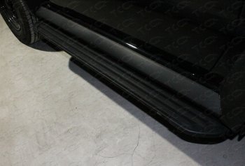 16 899 р. Пороги алюминиевые, ТСС Тюнинг  Suzuki Jimny  JB64 (2018-2024) (Slim line Black)  с доставкой в г. Калуга. Увеличить фотографию 1