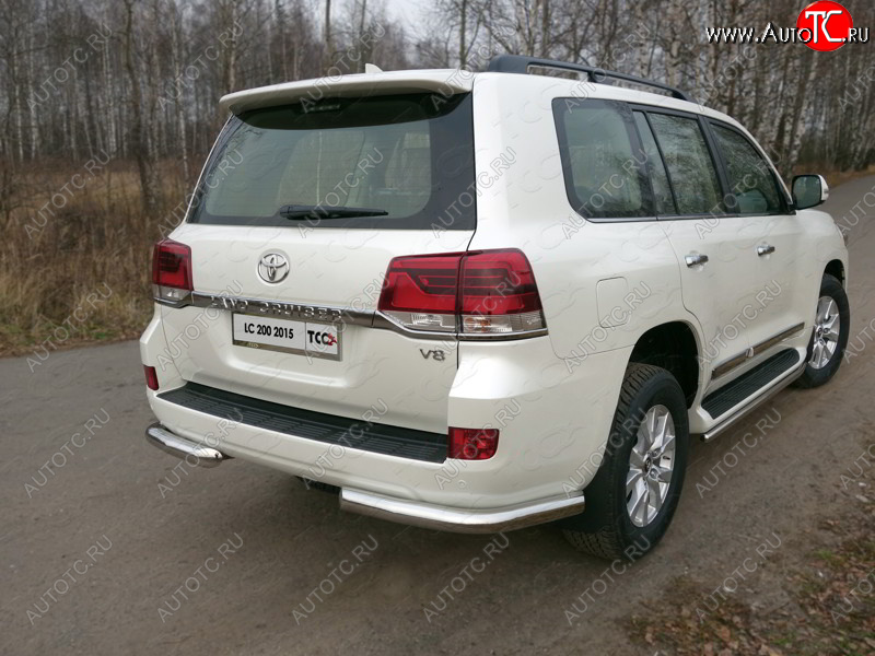 20 999 р. Защита задняя (уголки, нержавейка 76,1 мм) ТСС Тюнинг  Toyota Land Cruiser Prado  J150 (2013-2017)  с доставкой в г. Калуга