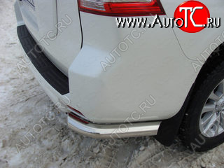 19 549 р. Защита задняя (уголки, нержавейка 76,1 мм) ТСС Тюнинг  Toyota Land Cruiser Prado  J150 (2009-2013)  с доставкой в г. Калуга