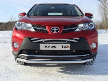 Декоративная вставка переднего бампера ТСС Тюнинг Toyota (Тойота) RAV4 (рав)  XA40 (2012-2015) XA40 5 дв. дорестайлинг ()