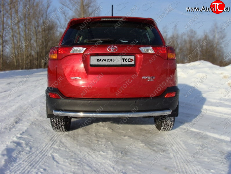 35 949 р. Защита задняя (центральная нержавейка 60,3 мм) ТСС Тюнинг  Toyota RAV4  XA40 (2012-2015)  с доставкой в г. Калуга