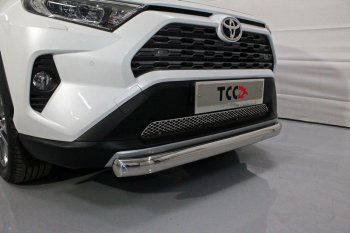 Защита переднего бампера нижняя овальная 75х42 мм ТСС Тюнинг Toyota (Тойота) RAV4 (рав)  XA50 (2018-2024) XA50 5 дв. дорестайлинг  (нержавейка)
