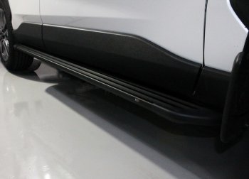 21 349 р. Пороги алюминиевые ТСС Тюнинг  Toyota RAV4  XA50 (2018-2024) (Slim Line Black)  с доставкой в г. Калуга. Увеличить фотографию 1