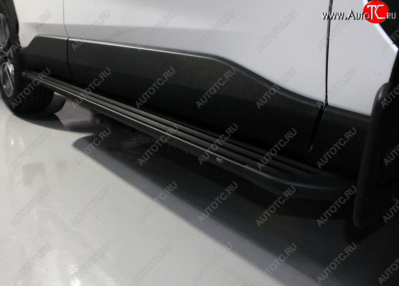 21 349 р. Пороги алюминиевые ТСС Тюнинг  Toyota RAV4  XA50 (2018-2024) (Slim Line Black)  с доставкой в г. Калуга