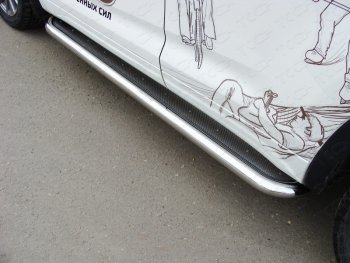 46 999 р. Пороги с площадкой 60,3 мм ТСС Тюнинг  Toyota Highlander  XU50 (2016-2020) (нержавейка)  с доставкой в г. Калуга. Увеличить фотографию 1