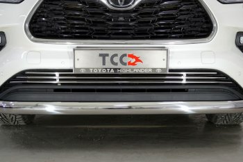 Нижняя декоративная вставка в бампер ТСС Тюнинг Toyota (Тойота) Highlander (Хайлэндер)  XU70 (2020-2025) XU70 ()