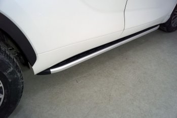 19 999 р. Пороги алюминиевые с пластиковой накладкой ТСС Тюнинг Toyota Highlander XU70 (2020-2024) (серые)  с доставкой в г. Калуга. Увеличить фотографию 1