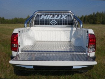 Защитный алюминиевый вкладыш в кузов автомобиля (дно, борт) ТСС Тюнинг Toyota (Тойота) Hilux (Хайлюкс)  AN120 (2017-2020) AN120 1-ый рестайлинг