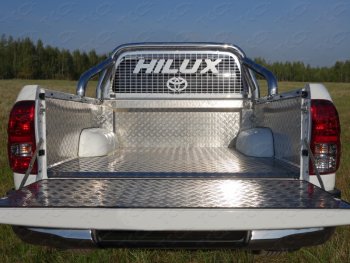 Защитный алюминиевый вкладыш в кузов автомобиля (борт) ТСС Тюнинг Toyota Hilux AN120 1-ый рестайлинг (2017-2020)
