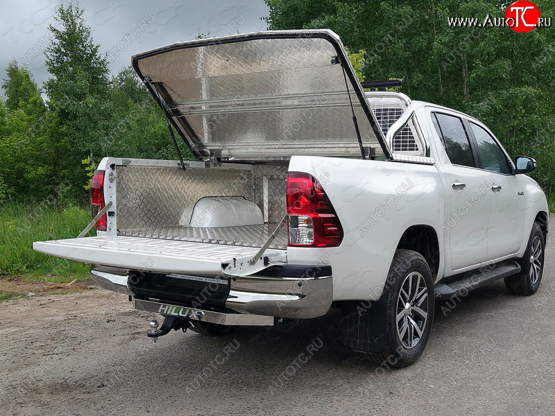 34 649 р. Защитный алюминиевый вкладыш в кузов автомобиля (без борта) ТСС Тюнинг  Toyota Hilux  AN120 (2017-2024) (алюминий)  с доставкой в г. Калуга