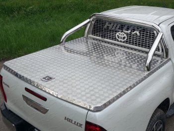 69 999 р. Защита кузова и заднего стекла (для крышки) d76,1 мм ТСС Тюнинг  Toyota Hilux  AN120 (2016-2024) (нержавейка)  с доставкой в г. Калуга. Увеличить фотографию 1