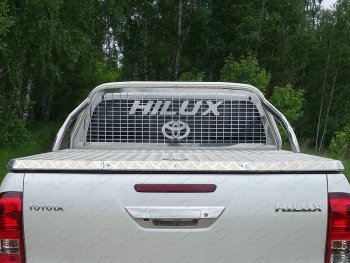 83 999 р. Защита кузова и заднего стекла (только для кузова) d 75*42 мм ТСС Тюнинг  Toyota Hilux  AN120 (2016-2024) (нержавейка)  с доставкой в г. Калуга. Увеличить фотографию 1