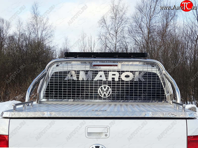 133 999 р. Защита кузова и заднего стекла (для крышку) d 75*42 мм светодиодной фарой ТСС Тюнинг  Volkswagen Amarok (2016-2022) (нержавейка)  с доставкой в г. Калуга