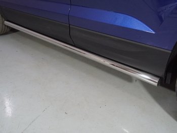 25 549 р. Защита порогов труба d60,3 мм ТСС Тюнинг  Volkswagen Taos (2020-2022) (серые)  с доставкой в г. Калуга. Увеличить фотографию 1