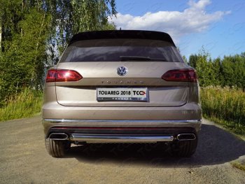 Защита задняя (нержавейка 60,3 мм) ТСС Тюнинг Volkswagen (Волксваген) Touareg (Туарек)  CR (2018-2024) CR