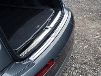5 199 р. Накладки на задний бампер ТСС Тюнинг  Audi Q7  4M (2015-2020) (лист шлифованный, надпись quattro)  с доставкой в г. Калуга. Увеличить фотографию 1