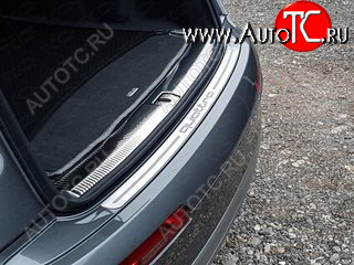 5 199 р. Накладки на задний бампер ТСС Тюнинг  Audi Q7  4M (2015-2020) (лист шлифованный, надпись quattro)  с доставкой в г. Калуга