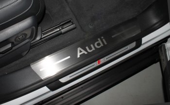 Накладки на пороги (4 шт) ТСС Тюнинг Audi (Ауди) Q8 (Ку8)  4MN (2018-2024) 4MN
