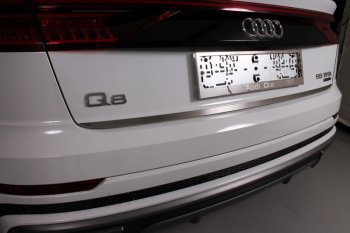 3 779 р. Накладка на задний бампер, ТСС Тюнинг  Audi Q8  4MN (2018-2022) (Лист шлифованный)  с доставкой в г. Калуга. Увеличить фотографию 1