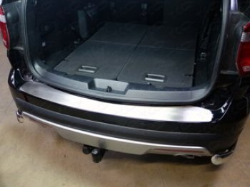 4 099 р. Накладка на задний бампер, ТСС Тюнинг  Ford Explorer  U502 (2015-2018) (Лист шлифованный)  с доставкой в г. Калуга. Увеличить фотографию 1