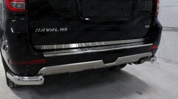 1 699 р. Накладка на заднюю дверь, ТСС Тюнинг Haval H9 1  1-ый рестайлинг (2017-2021) (Лист шлифованный)  с доставкой в г. Калуга. Увеличить фотографию 1