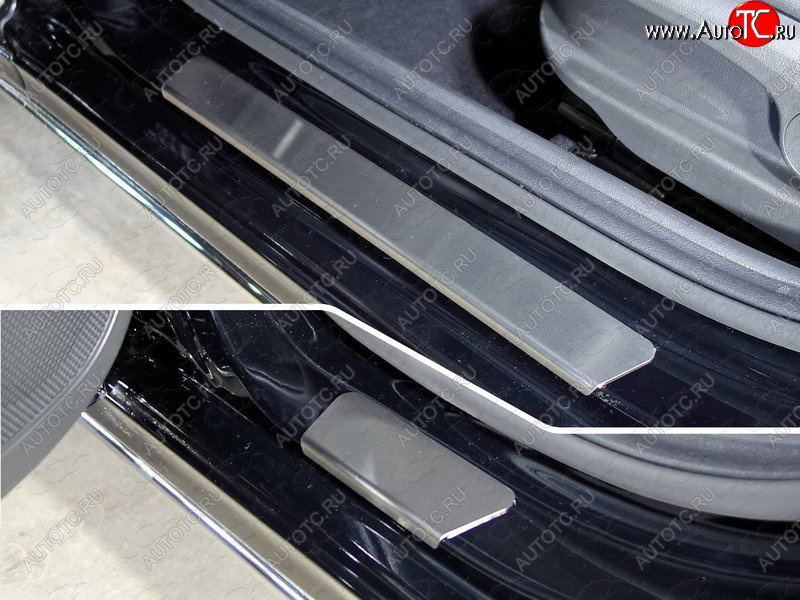 2 079 р. Накладки на пороги, ТСС Тюнинг Hyundai Accent MC седан (2005-2011) (Лист шлифованный)  с доставкой в г. Калуга