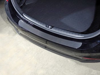 1 869 р. Накладки на задний бампер, ТСС Тюнинг  Hyundai Solaris  2 (2017-2020) (лист шлифованный)  с доставкой в г. Калуга. Увеличить фотографию 1