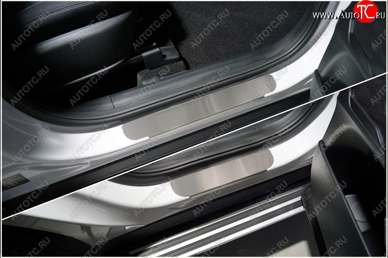 3 779 р. Накладки на пороги, ТСС Тюнинг  Hyundai Santa Fe  4 TM (2020-2024) (лист шлифованный)  с доставкой в г. Калуга