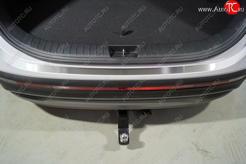 2 399 р. Накладка на задний бампер, ТСС Тюнинг  Hyundai Santa Fe  4 TM (2020-2024) (Лист шлифованный)  с доставкой в г. Калуга