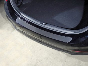 1 869 р. Накладка на задний бампер, ТСС Тюнинг  Hyundai Solaris  1 хэтчбэк (2014-2017) (Лист шлифованный)  с доставкой в г. Калуга. Увеличить фотографию 1