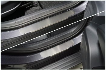 3 779 р. Накладки на пороги, ТСС Тюнинг  Hyundai Tucson  3 TL (2018-2021) (лист шлифованный)  с доставкой в г. Калуга. Увеличить фотографию 1