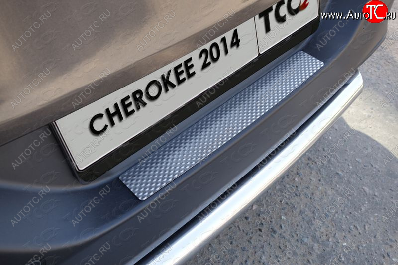 1 239 р. Накладка на задний бампер ТСС Тюнинг Jeep Cherokee KL дорестайлинг (2014-2017) (Декоративная)  с доставкой в г. Калуга