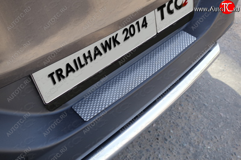 1 239 р. Накладка на задний бампер ТСС Тюнинг Jeep Cherokee Trailhawk (2014-2024) (Декоративная)  с доставкой в г. Калуга