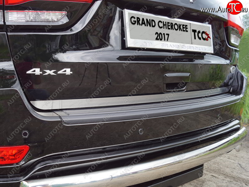 2 079 р. Накладка на заднюю дверь, ТСС Тюнинг  Jeep Grand Cherokee  WK2 (2013-2018) (Лист шлифованный)  с доставкой в г. Калуга