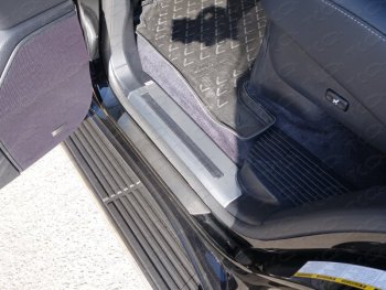 2 079 р. Накладки на пороги, ТСС Тюнинг  Lexus LX  570 (2012-2015) (лист шлифованный)  с доставкой в г. Калуга. Увеличить фотографию 1