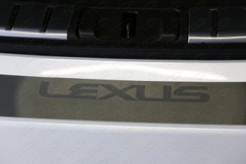 4 549 р. Накладка на задний бампер, ТСС Тюнинг  Lexus RX ( 450H,  350,  200T) (2009-2019) (лист шлифованный надпись Lexus )  с доставкой в г. Калуга. Увеличить фотографию 1
