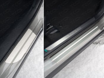 Накладки на пороги, ТСС Тюнинг Lexus NX 200 Z10 дорестайлинг (2014-2017)  (лист шлифованный)