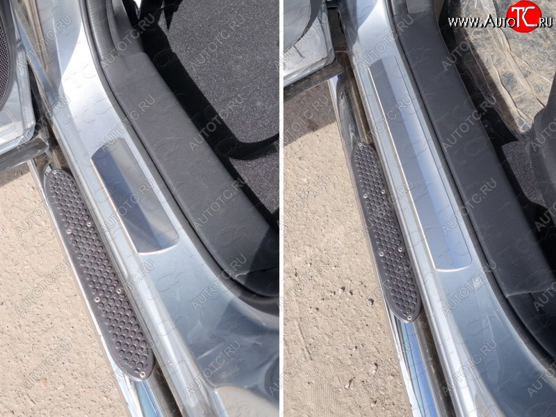 2 699 р. Накладки на пороги, ТСС Тюнинг  Mazda CX-5  KE (2011-2014) (лист шлифованный 1мм)  с доставкой в г. Калуга