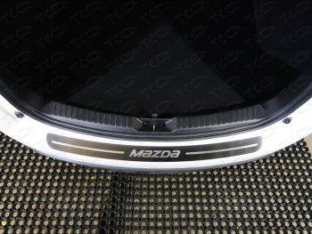 Накладка на задний бампер, ТСС Тюнинг Mazda CX-5 KF (2016-2024)  ( лист шлифованный надпись MAZDA)