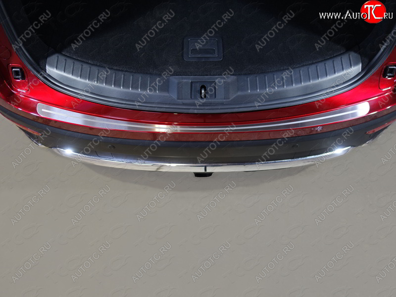 3 699 р. Накладка на задний бампер, ТСС Тюнинг  Mazda CX-9  TC (2015-2024) (лист шлифованный с полосой)  с доставкой в г. Калуга