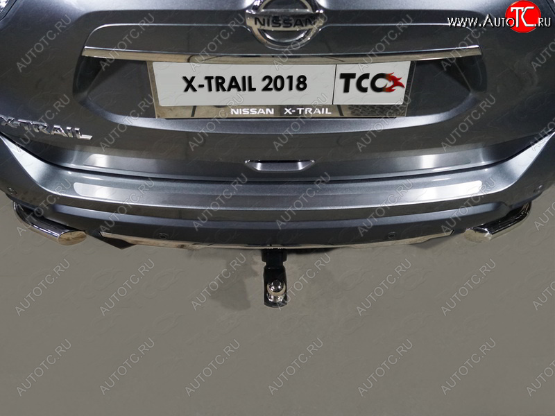 1 869 р. Накладка на задний бампер, ТСС Тюнинг  Nissan X-trail  3 T32 (2017-2022) (Лист шлифованный)  с доставкой в г. Калуга