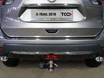 1 659 р. Накладка на заднюю дверь, ТСС Тюнинг  Nissan X-trail  3 T32 (2017-2022) (лист шлифованный)  с доставкой в г. Калуга. Увеличить фотографию 1