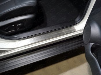 3 699 р.  Накладки на пороги, ТСС Тюнинг  Nissan Qashqai  2 (2017-2022) (лист шлифованный)  с доставкой в г. Калуга. Увеличить фотографию 1