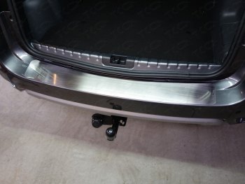 3 099 р. Накладка на задний бампер, ТСС Тюнинг  Nissan Terrano  D10 (2013-2016) (Лист шлифованный)  с доставкой в г. Калуга. Увеличить фотографию 1