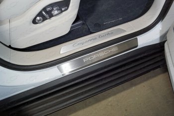 9 449 р. Накладки на пороги, ТСС Тюнинг  Porsche Cayenne  PO536 (2018-2024)  с доставкой в г. Калуга. Увеличить фотографию 1