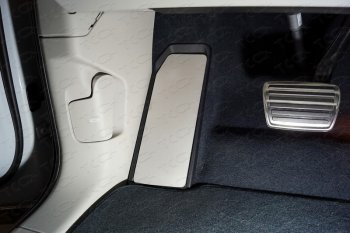 1 099 р. Накладка площадки левой ноги, ТСС Тюнинг Porsche Cayenne PO536 (2018-2024) (лист алюминий 4мм)  с доставкой в г. Калуга. Увеличить фотографию 1