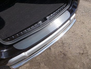 Накладка на задний бампер (лист шлифованный)   Копируемое: Накладка на задний бампер, ТСС Тюнинг Renault Duster HS рестайлинг (2015-2021)